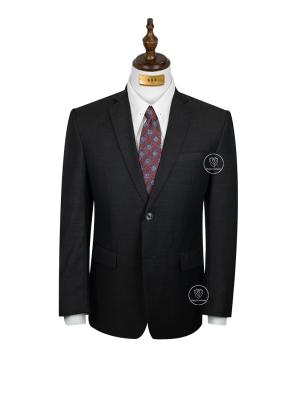 Bộ suit xám đen gân hai nút TGS295